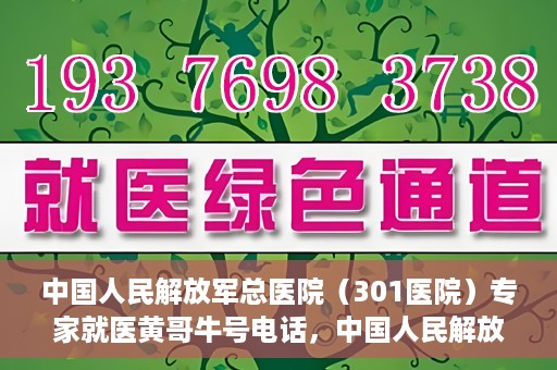 中国人民解放军总医院（301医院）专家就医黄哥牛号电话，中国人民解放军总医院（301医院）黄哥牛号电话专家就医攻略