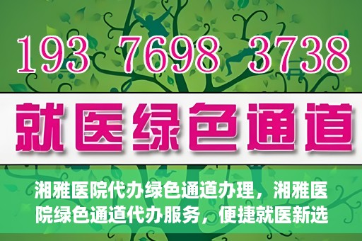 湘雅医院代办绿色通道办理，湘雅医院绿色通道代办服务，便捷就医新选择