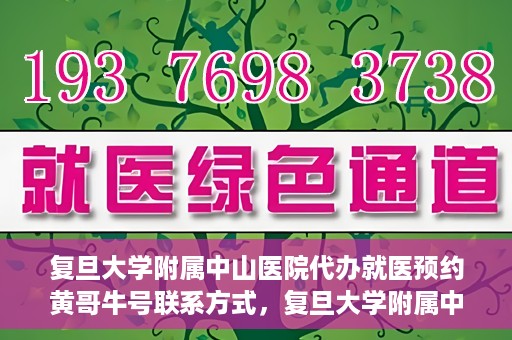 复旦大学附属中山医院代办就医预约黄哥牛号联系方式，复旦大学附属中山医院就医预约代办服务，黄哥牛号联系方式全解析