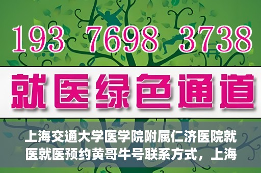 上海交通大学医学院附属仁济医院就医就医预约黄哥牛号联系方式，上海交通大学医学院附属仁济医院就医预约指南，黄哥牛号联系方式全解析