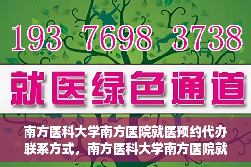 南方医科大学南方医院就医预约代办联系方式，南方医科大学南方医院就医预约代办服务指南，详细联系方式揭秘