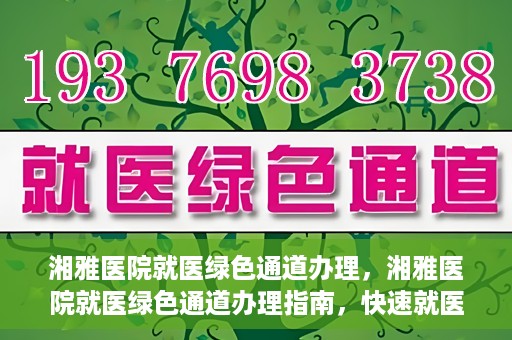 湘雅医院就医绿色通道办理，湘雅医院就医绿色通道办理指南，快速就医，无忧体验