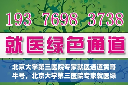 北京大学第三医院专家就医通道黄哥牛号，北京大学第三医院专家就医绿色通道，黄哥牛号引领就医新体验