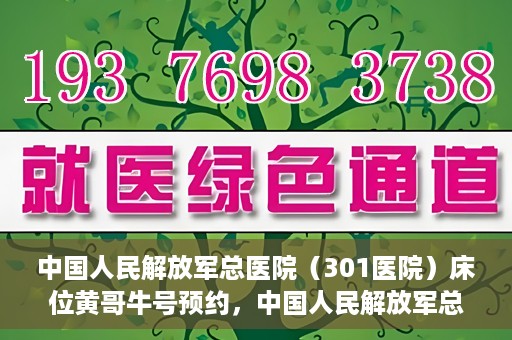 中国人民解放军总医院（301医院）床位黄哥牛号预约，中国人民解放军总医院床位预约攻略，黄哥牛号预约详解