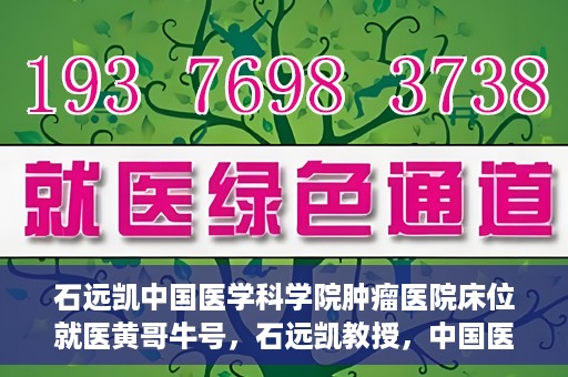 石远凯中国医学科学院肿瘤医院床位就医黄哥牛号，石远凯教授，中国医学科学院肿瘤医院床位就医攻略与黄哥牛号的故事