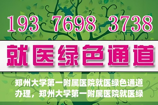 郑州大学第一附属医院就医绿色通道办理，郑州大学第一附属医院就医绿色通道办理详解，快速就医，从这里开始！