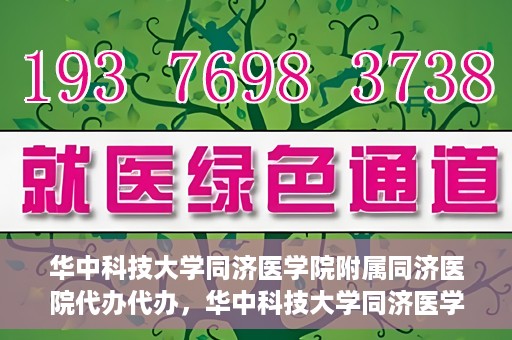 华中科技大学同济医学院附属同济医院代办代办，华中科技大学同济医学院附属同济医院代办服务详解