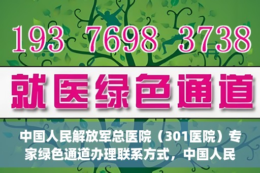 中国人民解放军总医院（301医院）专家绿色通道办理联系方式，中国人民解放军总医院（301医院）专家绿色通道办理指南，快速联系专家团队的方法