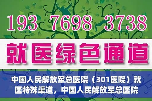 中国人民解放军总医院（301医院）就医特殊渠道，中国人民解放军总医院特殊就医渠道解析