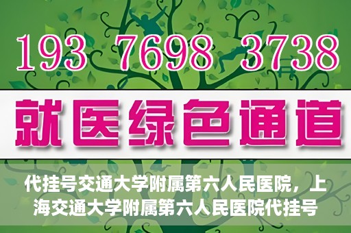 代挂号交通大学附属第六人民医院，上海交通大学附属第六人民医院代挂号服务解析