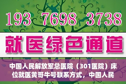 中国人民解放军总医院（301医院）床位就医黄哥牛号联系方式，中国人民解放军总医院（301医院）床位就医信息及联系方式解析，黄哥牛号就医指南