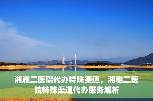 湘雅二医院代办特殊渠道，湘雅二医院特殊渠道代办服务解析