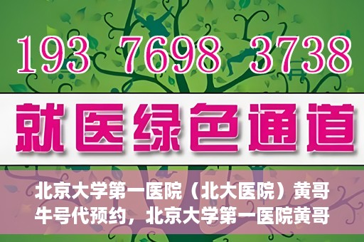 北京大学第一医院（北大医院）黄哥牛号代预约，北京大学第一医院黄哥牛号预约服务解析