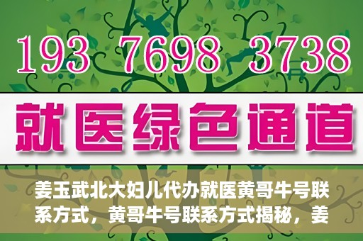 姜玉武北大妇儿代办就医黄哥牛号联系方式，黄哥牛号联系方式揭秘，姜玉武教授在北大妇儿医院的便捷就医服务