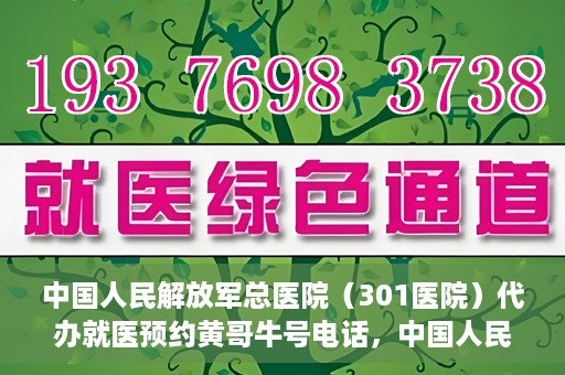 中国人民解放军总医院（301医院）代办就医预约黄哥牛号电话，中国人民解放军总医院（301医院）黄哥就医预约代办服务联系电话解析