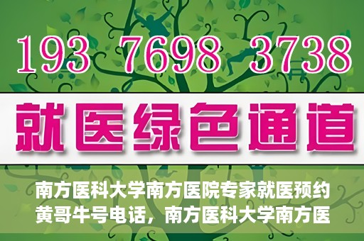南方医科大学南方医院专家就医预约黄哥牛号电话，南方医科大学南方医院专家预约挂号热线，黄哥牛号预约电话详解