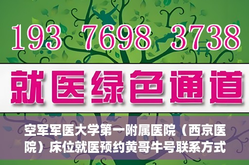 空军军医大学第一附属医院（西京医院）床位就医预约黄哥牛号联系方式，空军军医大学第一附属医院（西京医院）床位预约信息及联系方式解析