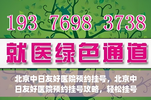 北京中日友好医院预约挂号，北京中日友好医院预约挂号攻略，轻松挂号，就医无忧
