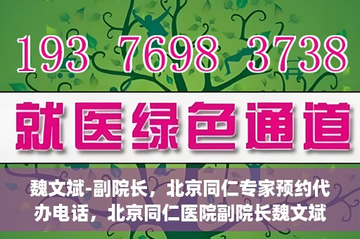 魏文斌-副院长，北京同仁专家预约代办电话，北京同仁医院副院长魏文斌专家预约电话及代办服务解析