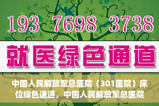 中国人民解放军总医院（301医院）床位绿色通道，中国人民解放军总医院床位绿色通道，护航健康，快速入院