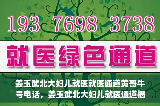 姜玉武北大妇儿就医就医通道黄哥牛号电话，姜玉武北大妇儿就医通道揭秘，黄哥牛号电话与就医新体验