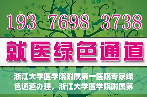 浙江大学医学院附属第一医院专家绿色通道办理，浙江大学医学院附属第一医院专家绿色通道办理详解