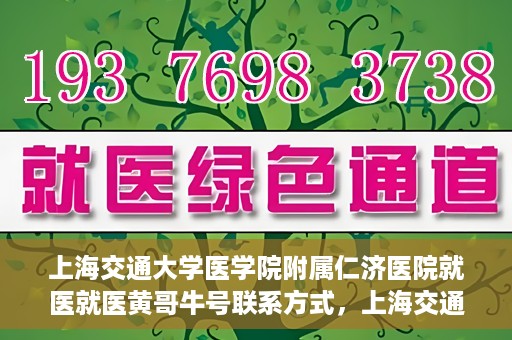 上海交通大学医学院附属仁济医院就医就医黄哥牛号联系方式，上海交通大学医学院附属仁济医院就医指南，黄哥牛号联系方式揭秘