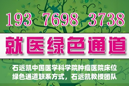 石远凯中国医学科学院肿瘤医院床位绿色通道联系方式，石远凯教授团队床位绿色通道联系方式及咨询指南——中国医学科学院肿瘤医院服务解析