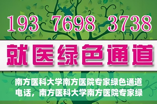 南方医科大学南方医院专家绿色通道电话，南方医科大学南方医院专家绿色通道服务热线揭秘