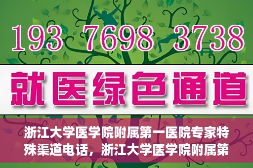 浙江大学医学院附属第一医院专家特殊渠道电话，浙江大学医学院附属第一医院专家特殊渠道专线电话揭秘