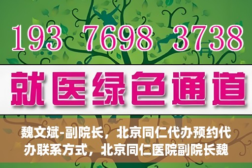 魏文斌-副院长，北京同仁代办预约代办联系方式，北京同仁医院副院长魏文斌，预约代办联系方式全解析