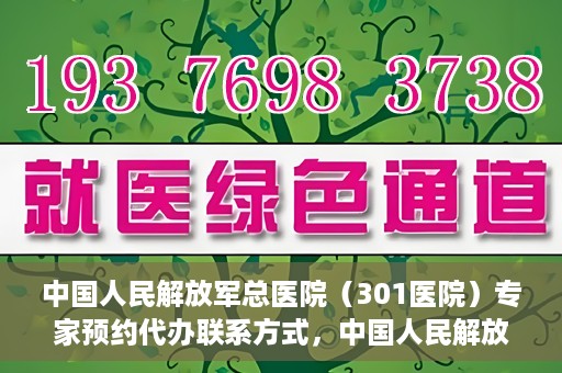 中国人民解放军总医院（301医院）专家预约代办联系方式，中国人民解放军总医院（301医院）专家预约咨询与联系方式全解析