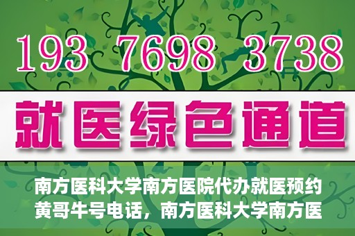 南方医科大学南方医院代办就医预约黄哥牛号电话，南方医科大学南方医院预约就医代办服务，黄哥牛号预约电话便捷通道开启