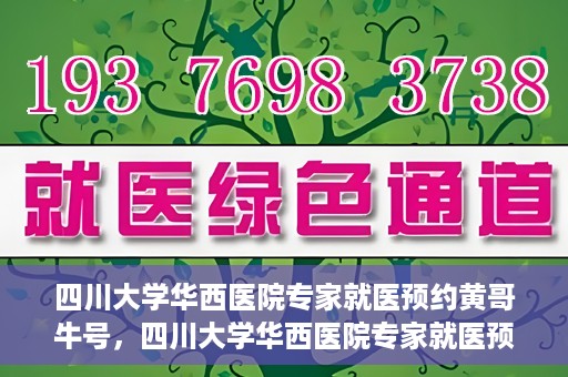 四川大学华西医院专家就医预约黄哥牛号，四川大学华西医院专家就医预约黄哥牛号——权威医疗资源的便捷通道