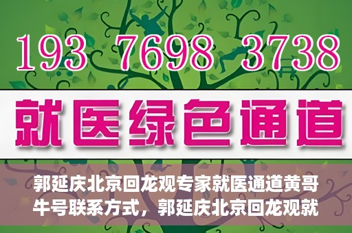 郭延庆北京回龙观专家就医通道黄哥牛号联系方式，郭延庆北京回龙观就医通道专家联系方式揭秘，黄哥牛号助您预约就医通道服务