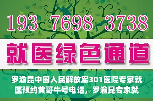 罗渝昆中国人民解放军301医院专家就医预约黄哥牛号电话，罗渝昆专家就医预约揭秘，中国人民解放军301医院黄哥牛号电话专线开通