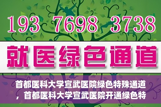 首都医科大学宣武医院绿色特殊通道，首都医科大学宣武医院开通绿色特殊通道，助力患者高效就医