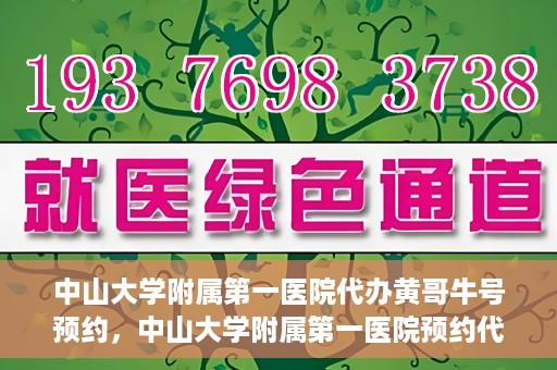 中山大学附属第一医院代办黄哥牛号预约，中山大学附属第一医院预约代办专家黄哥牛号攻略