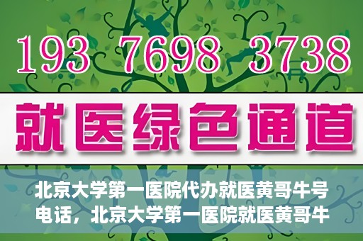 北京大学第一医院代办就医黄哥牛号电话，北京大学第一医院就医黄哥牛号代办服务电话揭秘