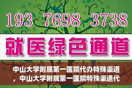 中山大学附属第一医院代办特殊渠道，中山大学附属第一医院特殊渠道代办服务解析
