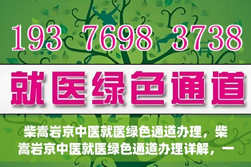 柴嵩岩京中医就医绿色通道办理，柴嵩岩京中医就医绿色通道办理详解，一站式解决您的就医难题
