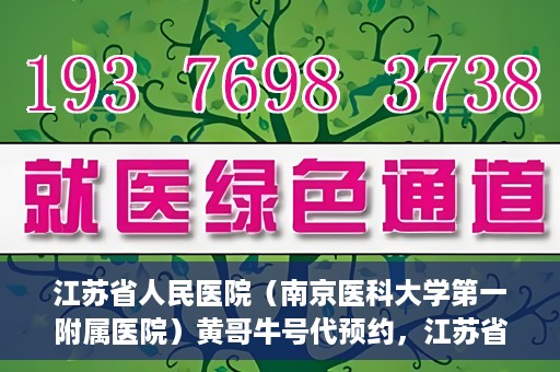 江苏省人民医院（南京医科大学第一附属医院）黄哥牛号代预约，江苏省人民医院（南京医科大学第一附属医院）黄哥牛号预约服务解析