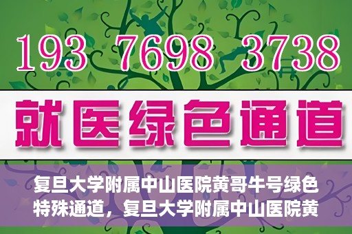 复旦大学附属中山医院黄哥牛号绿色特殊通道，复旦大学附属中山医院黄哥牛号，绿色特殊通道开启健康之门