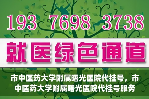 市中医药大学附属曙光医院代挂号，市中医药大学附属曙光医院代挂号服务详解