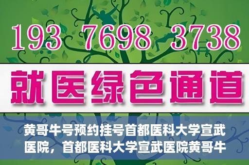 黄哥牛号预约挂号首都医科大学宣武医院，首都医科大学宣武医院黄哥牛号预约挂号指南