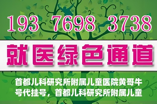 首都儿科研究所附属儿童医院黄哥牛号代挂号，首都儿科研究所附属儿童医院黄哥牛号——便捷挂号新体验