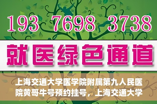 上海交通大学医学院附属第九人民医院黄哥牛号预约挂号，上海交通大学医学院附属第九人民医院黄哥牛号预约挂号攻略解析