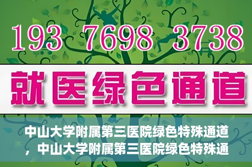 中山大学附属第三医院绿色特殊通道，中山大学附属第三医院绿色特殊通道，健康守护的快捷通道