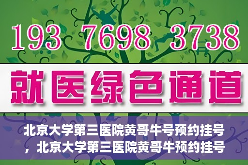 北京大学第三医院黄哥牛号预约挂号，北京大学第三医院黄哥牛预约挂号攻略，轻松预约专家号