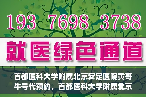 首都医科大学附属北京安定医院黄哥牛号代预约，首都医科大学附属北京安定医院黄哥牛号预约服务解析